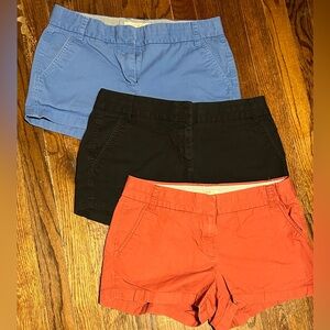 Women’s J.Crew Chino shorts 3 pair